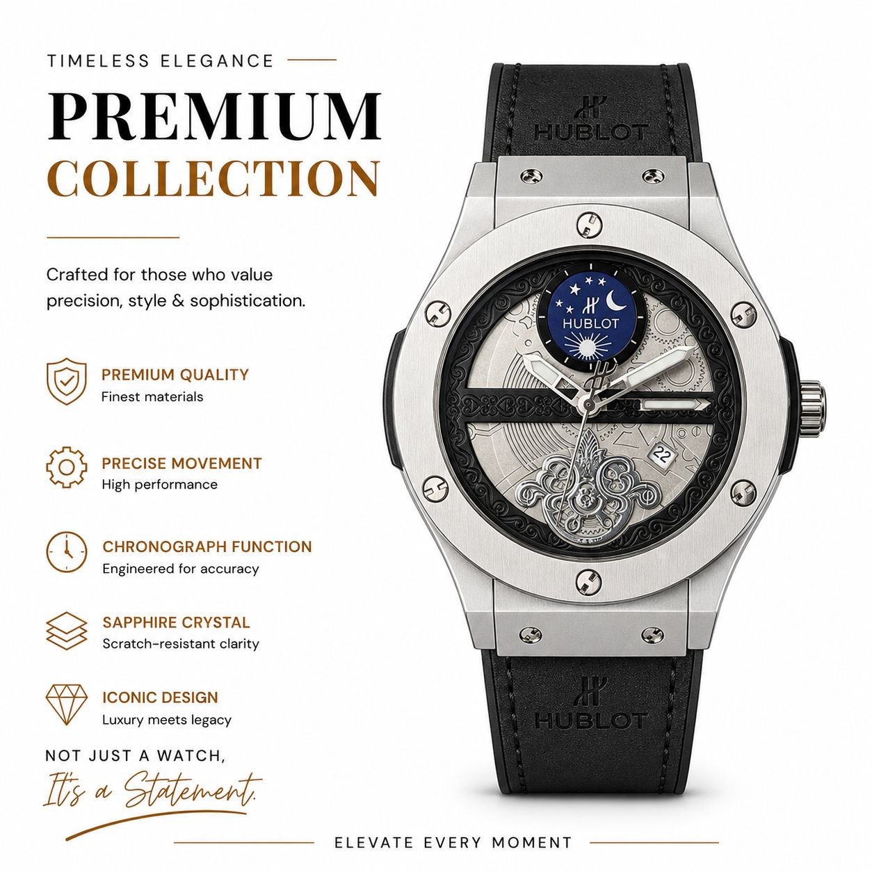 Hublot Classic Fusion Aerofusion Moonphase Titanium