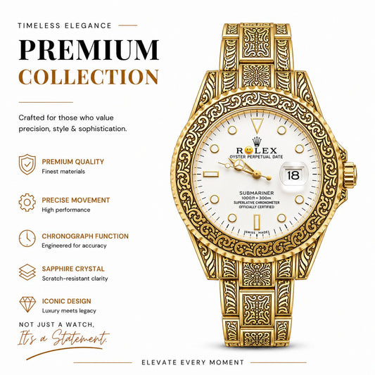 Rolex Submariner Handcrafted Premium Watch (White Dial)